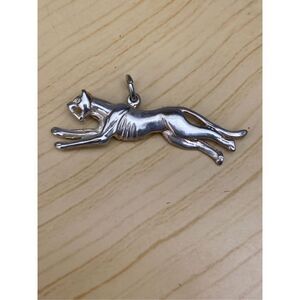 .925 Panther Running Sterling Silver Jewelry Charm